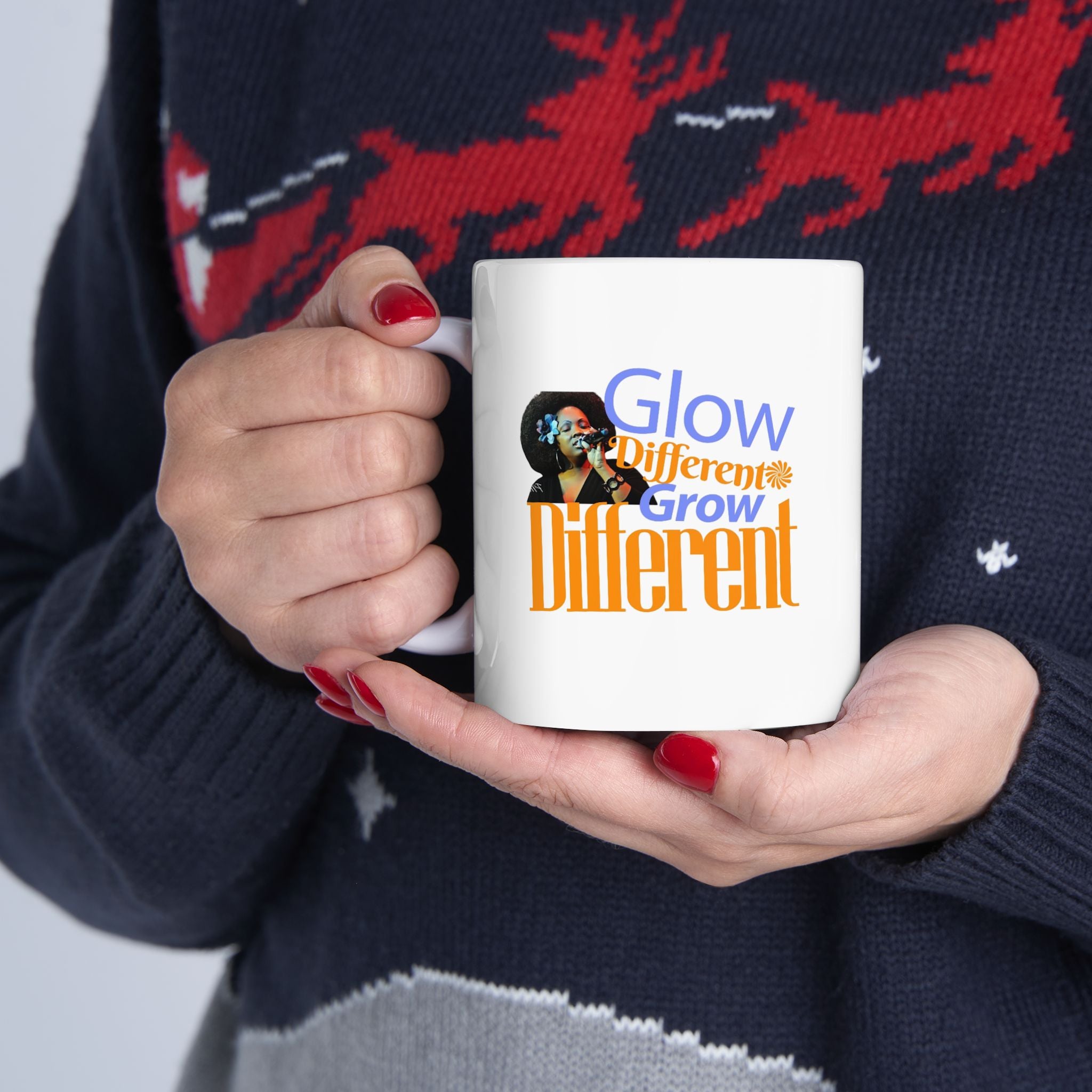Inspirational Ceramic Mug, Afro Woman Coffee Cup, Motivational Drinkware Gift, Empowering Morning Mug, The Ameya Taylor Experience